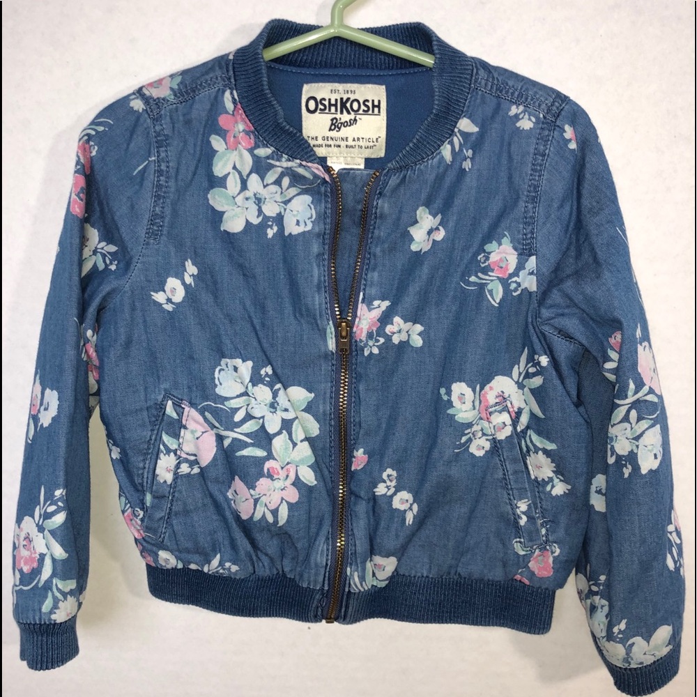 24 month- Osh Kosh floral bomber jacket.